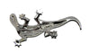 Emmons Ruby Rhinestone Lizard Vintage Figural Pin Brooch