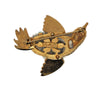 Samsan SA Floral Art Glass Bird Vintage Figural Pin Brooch