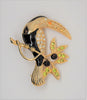 Monet Toucan Cherry Berries Vintage Figural Pin Brooch