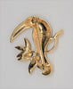Monet Toucan Cherry Berries Vintage Figural Pin Brooch