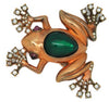 Trifari Jelly Belly Rose Gold Plate Frog Vintage Figural Pin Brooch