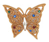 Monet Butterfly Gold Tone Rhinestones Vintage Figural Pin Brooch
