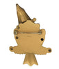 Coro Billikan Hollow-Back Enamel Vintage Figural Costume Pin Brooch