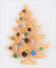 Brooks Christmas Harp and Candle Vintage Holiday Tree Figural Brooch