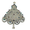 Carnegie Rhinestone Garland Holiday Christmas Tree Figural Pin Brooch
