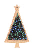 Carnegie Rhinestone Pave Christmas Holiday Tree Vintage Figural Brooch
