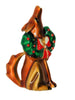 Don Lin Christmas Coyote Wolf Wreath Vintage Figural Holiday Pin Brooch