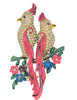 Coro Parrots Calopsitta Cockatoo Birds Duette Vintage Costume Pin Brooch