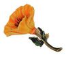 HAR Poppy Floral Flower Vintage Costume Figural Pin Brooch