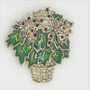 KC Cole Holly Bush Christmas Tree Vintage Figural Costume Brooch