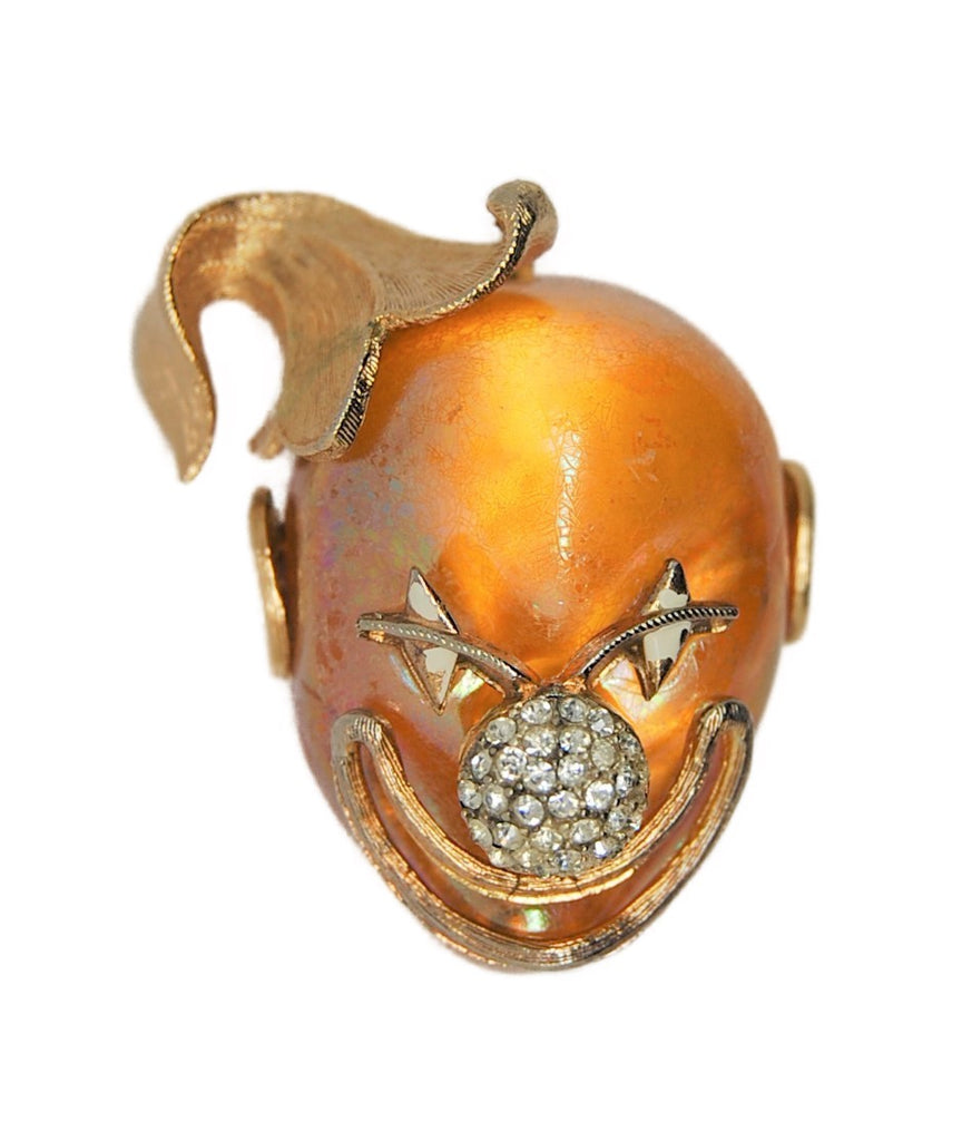 Lisner Circus Clown Vintage Costume Figural Pin Brooch - Rare