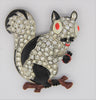 Block Black Squirrel Philippe Animal Pot Metal Enamel Figural Pin Brooch