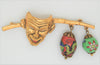 Rice Weiner Louis C Mark Mask Vintage Costume Figural Pin Brooch