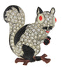 Block Black Squirrel Philippe Animal Pot Metal Enamel Figural Pin Brooch