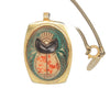 Whiting Davis Scarab Vintage Costume Figural Pendant & Chain