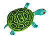 L-G Ling-Gal Green & Blue Enamel Turtle Vintage Figural Pin Brooch