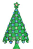 Mylu Christmas AB Blues & Pinks Enamel Tree Pin Brooch