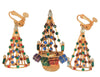 Warner Christmas Tree Garlands & Presents Brooch & Earring Set