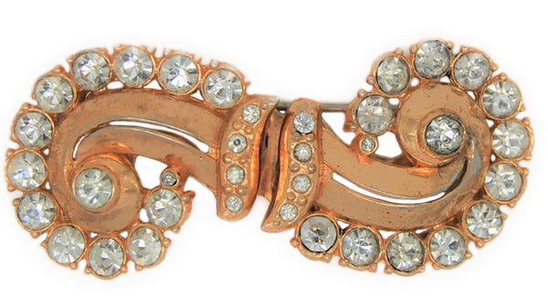 Coro Merry Whirl Scroll Duette Fur Clips Vintage Brooch Set