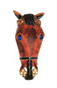 Coro Katz Enamel Horse Head Dress Clip Figural Vintage Brooch 1940s
