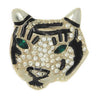 KJL Tiger Cat Pave Rhinestones Vintage Figural Costume Brooch