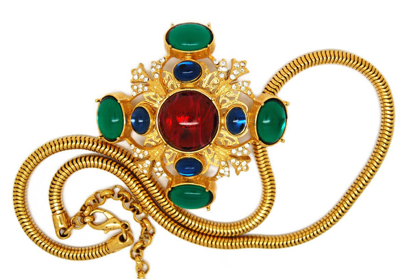Graziano Royal Maltese Vintage Figural Pendant Necklace & Brooch Combo.
