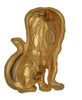 Carnegie Gold Tone Rhinestone Pave Lion Vintage Figural Pin Brooch