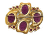 Reja Purple Glass Stone Gold Plate Massive Vintage Figural Pin Brooch