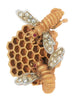 Boucher Honey Comb Bees Vintage Figural Costume Brooch