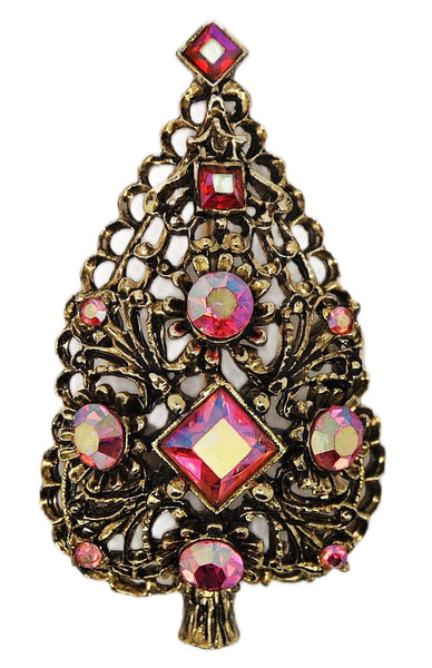 Doddz Dodds Christmas DIY Tree Brooch - Pink Aurora Kit 1960s Brooch
