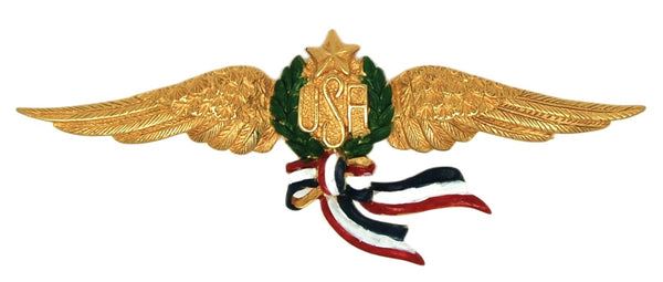 Trifari Patriotic USA Wings WW2 Vintage Figural Pin Brooch