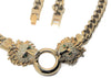 Craft Gem-Craft Double Lion Curb Chain Choker Vintage Figural Necklace