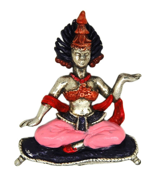 Korda Thief of Bagdad Enameled Silver Goddess Vintage Figural Brooch