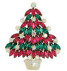 Eisenberg Ice Basket Ruby & Emerald Christmas Tree Vintage Figural Brooch