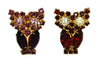 Coro Small Series Scatter Owl Vintage Figural Pin Brooch Set