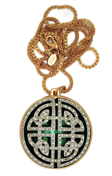 Nolan Miller Reversible Celtic Majestic Vintage Figural Pendant and Chain Statement Set