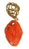 KJL Faux Coral Floral Abstract Vintage Figural Pendant Necklace