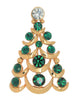 Eisenberg Ice Emerald Garland Tree Vintage Figural Brooch