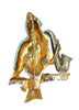 Coro Sassy Saxophone Playing Blue Bird Vintage Figural Pin Brooch