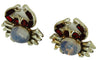 Coro Small Series Opal Belly Ruby Crabs Vintage Figural Scatter Brooch Set