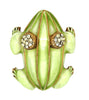 Capri Mint Green Enamel Frog Vintage Figural Pin Brooch
