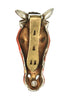 Coro Katz Enamel Horse Head Dress Clip Figural Vintage Brooch 1940s