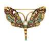 Jeanne Fancy Butterfly Vintage Figural Costume Brooch