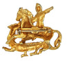 Lisner St George & the Dragon Gold Tone Vintage Figural Brooch