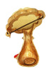 KJL Cream Lucite Mushroom Vintage Figural Pin Brooch
