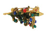 Carnegie Christmas Dangling Ornaments Tree Vintage Figural Brooch