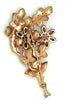 Corocraft Big Gorgeous Double Blossom Floral Vintage Figural Brooch