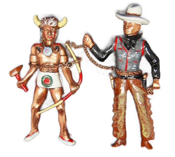 DeMille Rice Weiner Northwest Mounted Police Chatelaine Vintage Figurals Brooch - 1940