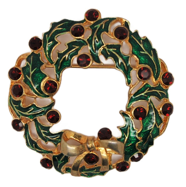 Eisenberg Ice Holly Berries Christmas Holiday Wreath - 1960s