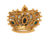 Weiss Royal Crown Jade Pearls & Rhinestones Vintage Figural Costume Brooch